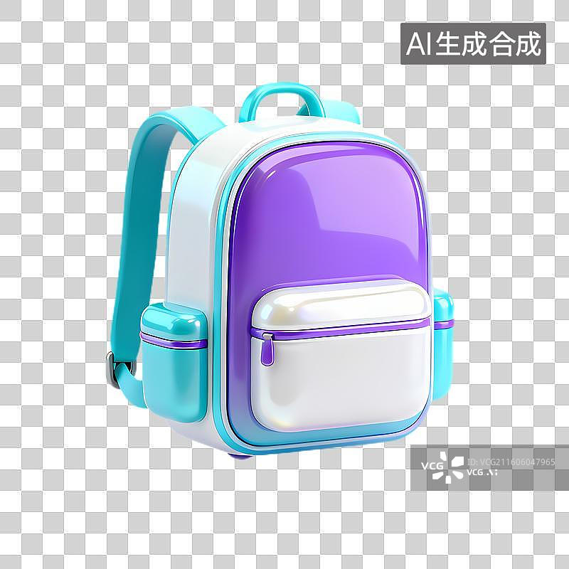 【AI数字艺术】时尚多彩的学生双肩背包图片素材