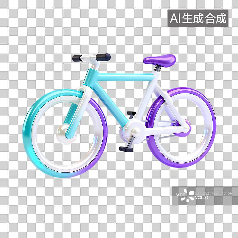 【AI数字艺术】色彩斑斓的现代自行车图片素材