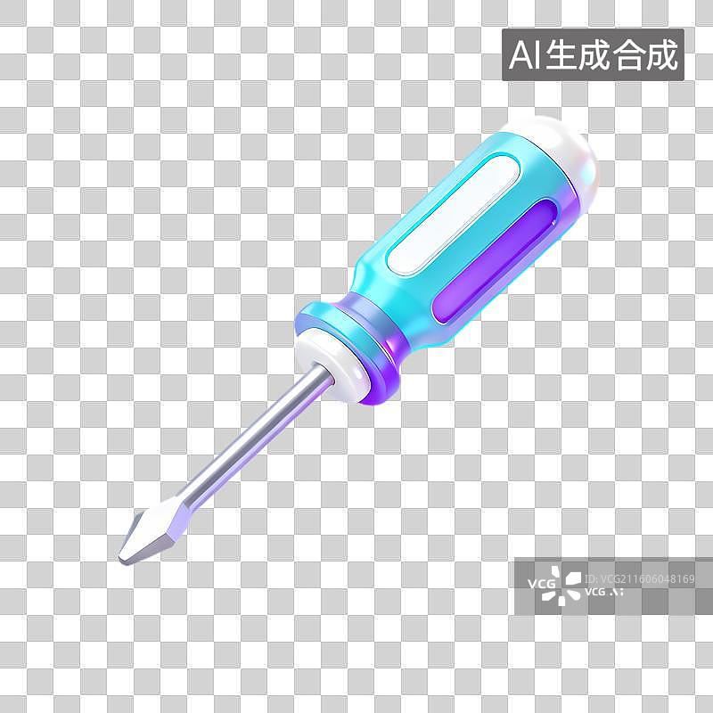 【AI数字艺术】彩色的螺丝刀工具图片素材