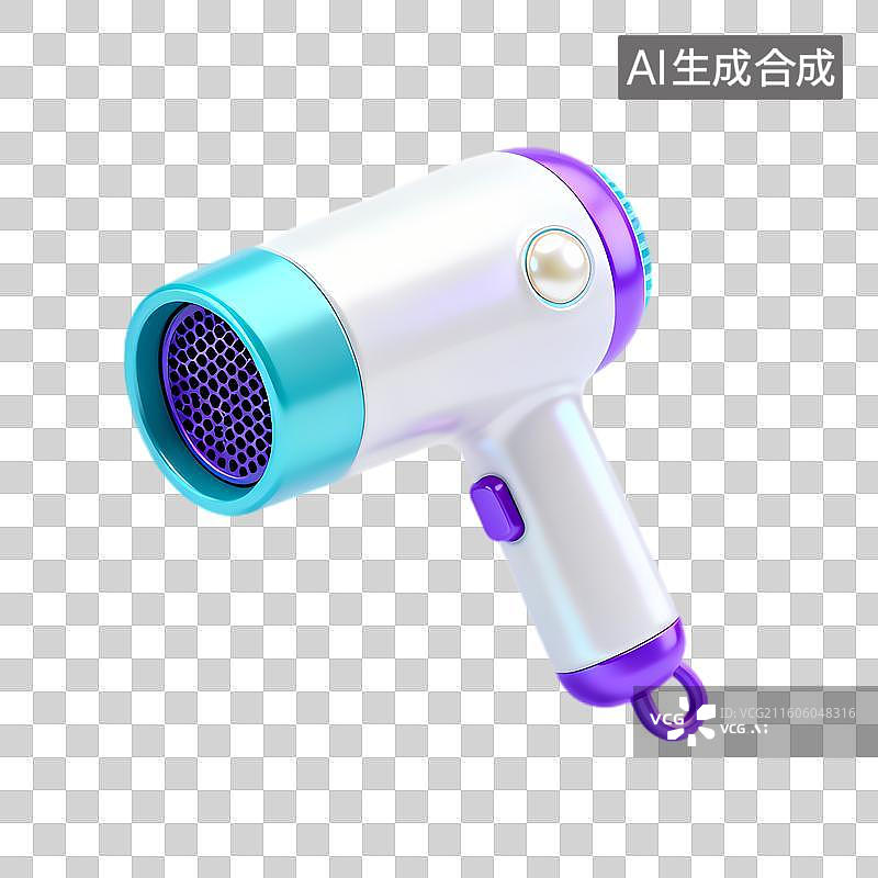 【AI数字艺术】彩色时尚个人用电吹风机图片素材