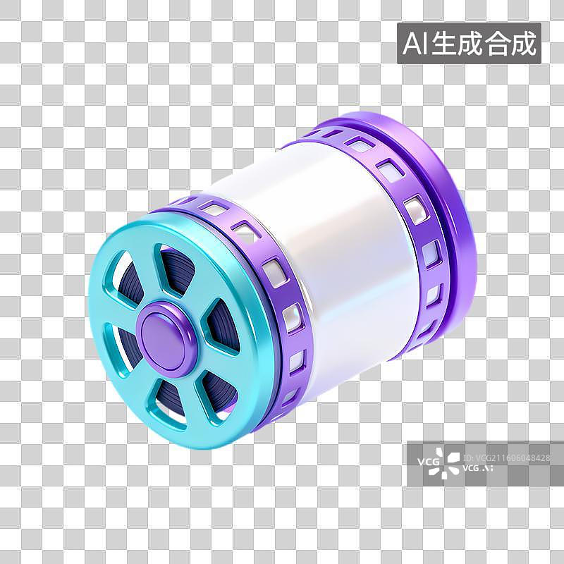 【AI数字艺术】色彩丰富的电影胶片卷轴图片素材