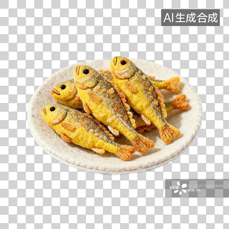 【AI数字艺术】可爱温馨毛毡风格年夜饭美食元素图片素材