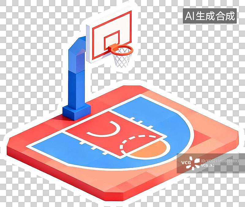 【AI数字艺术】2D扁平插画贴纸风格健身足球场双杠运动锻炼器材插画元素免抠图形图片素材