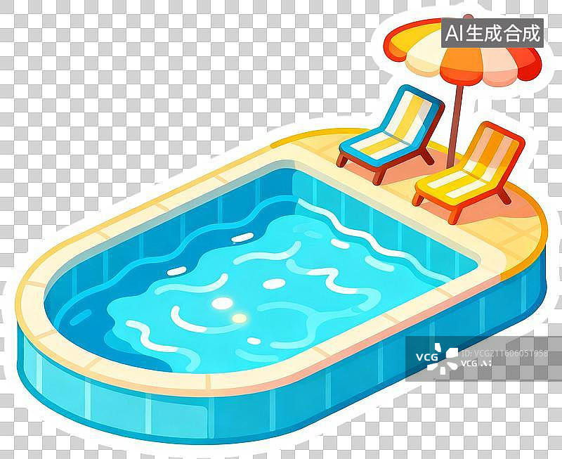 【AI数字艺术】2D扁平插画贴纸风格健身足球场双杠运动锻炼器材插画元素免抠图形图片素材