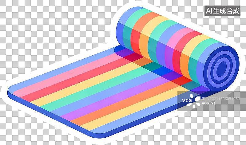 【AI数字艺术】2D扁平插画贴纸风格健身足球场双杠运动锻炼器材插画元素免抠图形图片素材