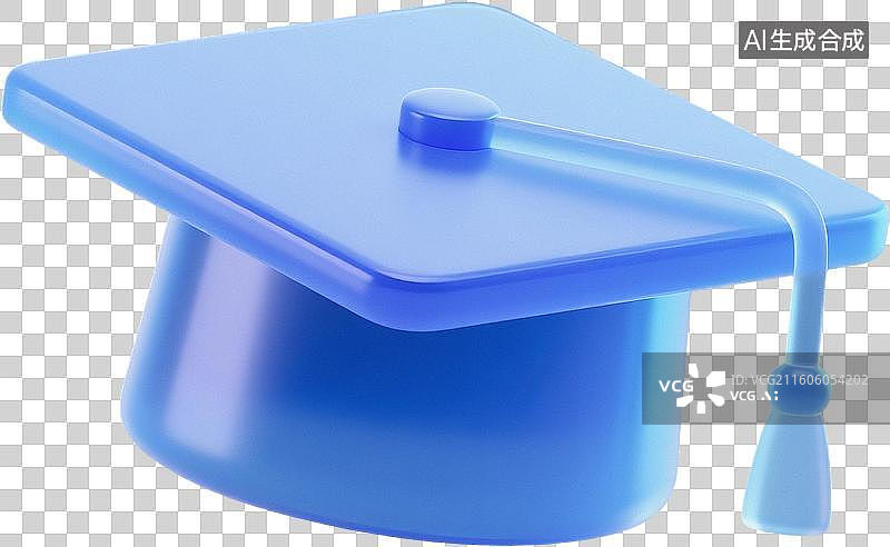 【AI数字艺术】3D学士帽元素图片素材