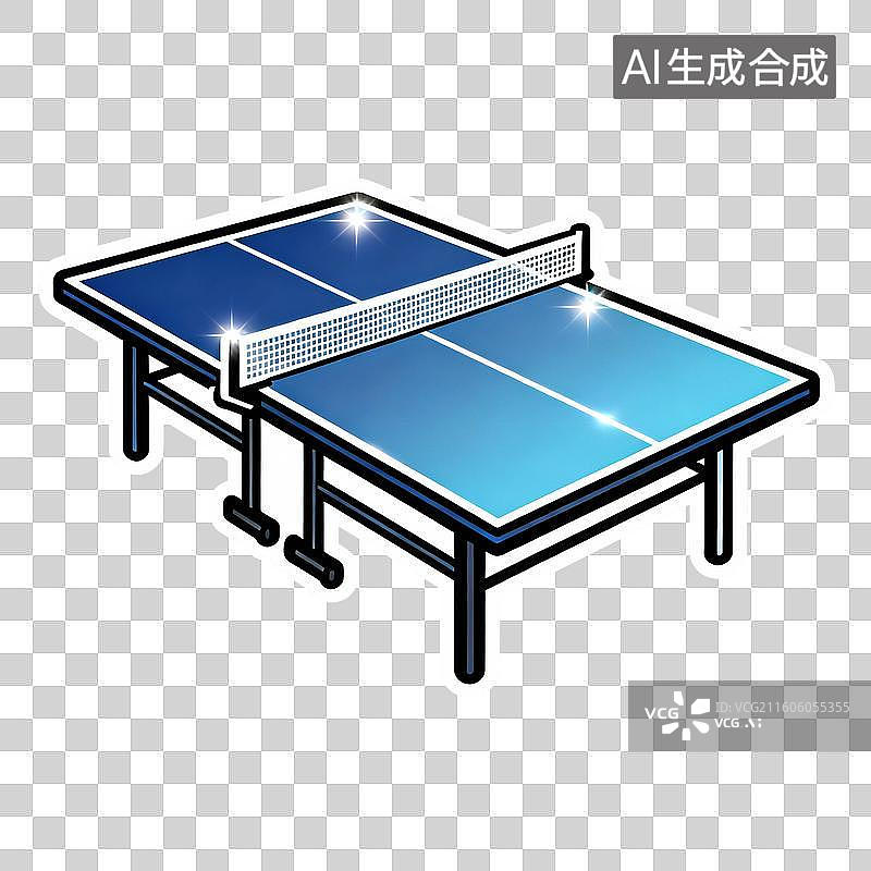 【AI数字艺术】乒乓球台-体育运动项目图片素材