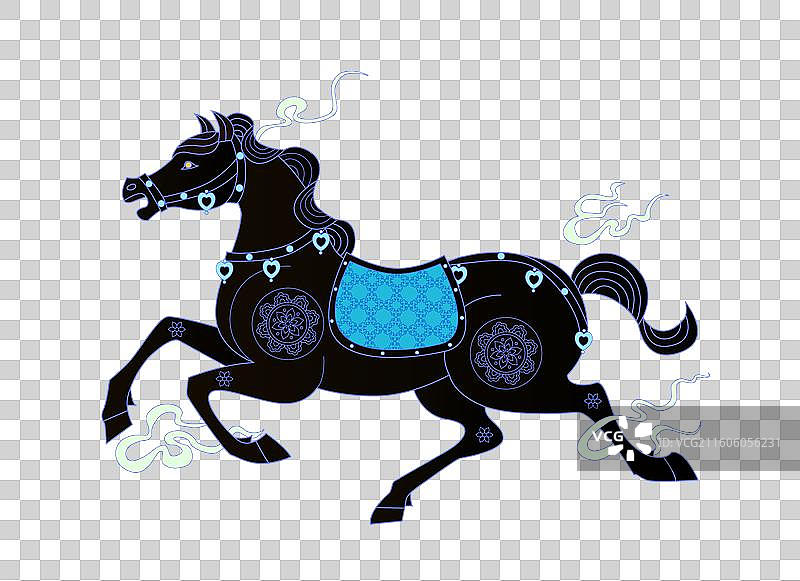 马年国风矢量插画图片素材