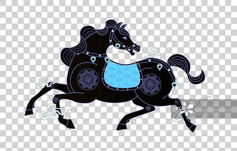 马年国风矢量插画图片素材