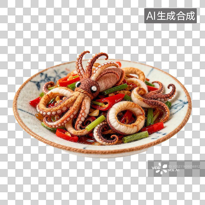 【AI数字艺术】可爱温馨毛毡风格年夜饭美食元素图片素材