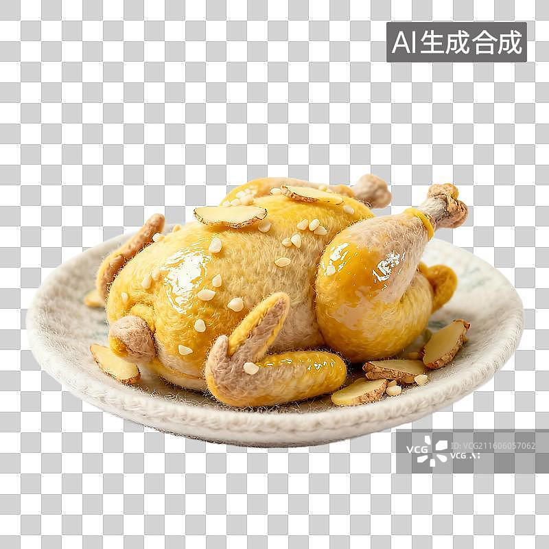 【AI数字艺术】可爱温馨毛毡风格年夜饭美食元素图片素材