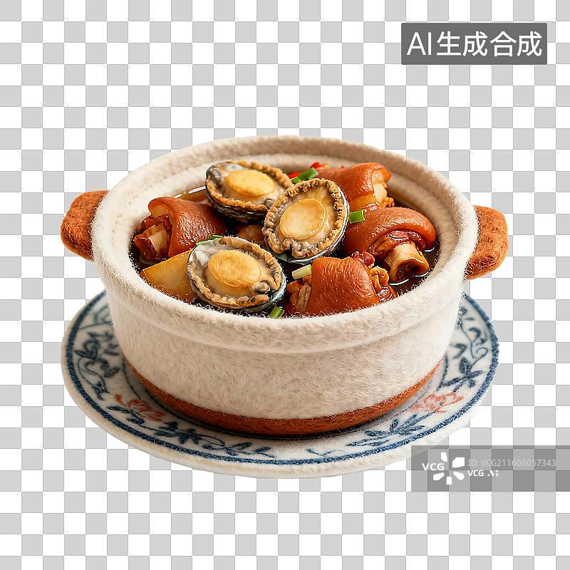 【AI数字艺术】可爱温馨毛毡风格年夜饭美食元素图片素材