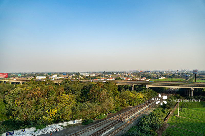 四川什邡城市道路风光图片素材