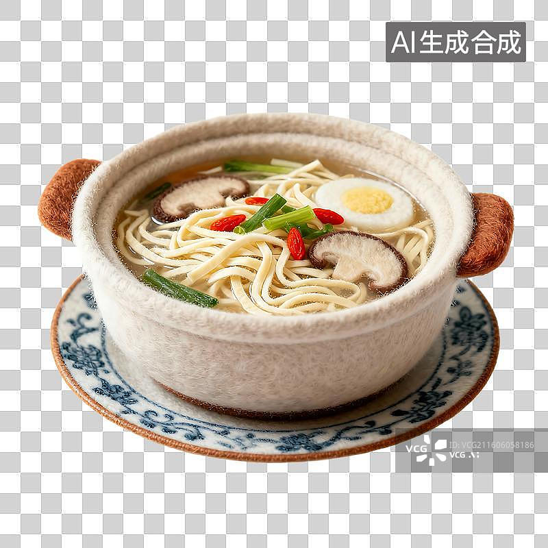 【AI数字艺术】可爱温馨毛毡风格年夜饭美食元素图片素材