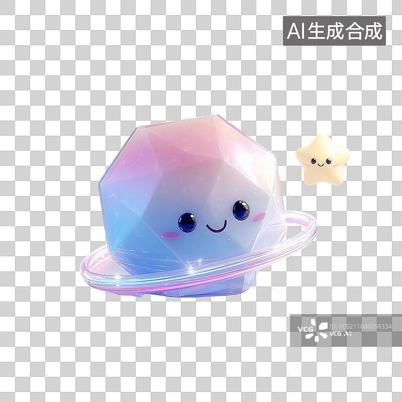 【AI数字艺术】卡通水晶钻石图片素材