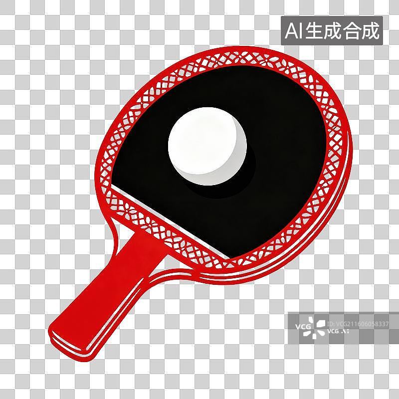【AI数字艺术】乒乓球拍和乒乓球-体育运动项目图片素材
