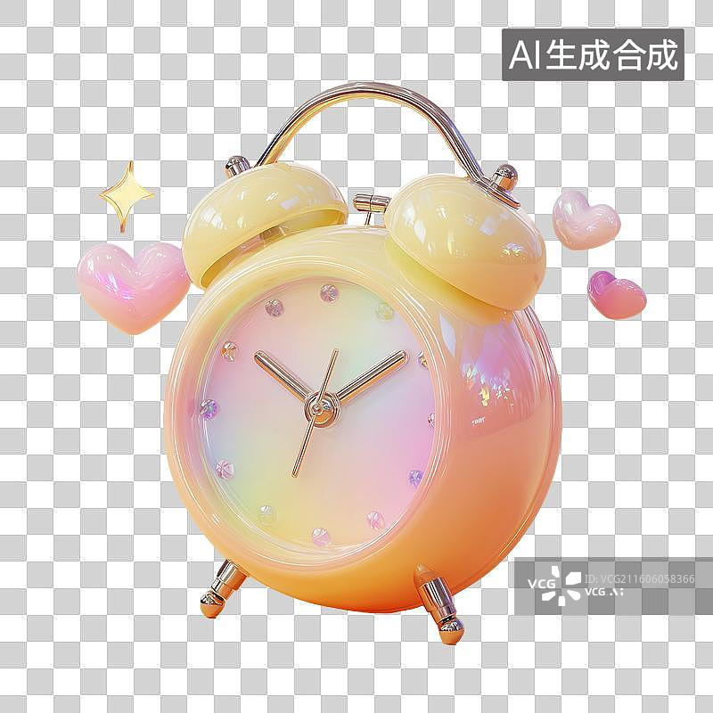 【AI数字艺术】卡通小闹钟图片素材