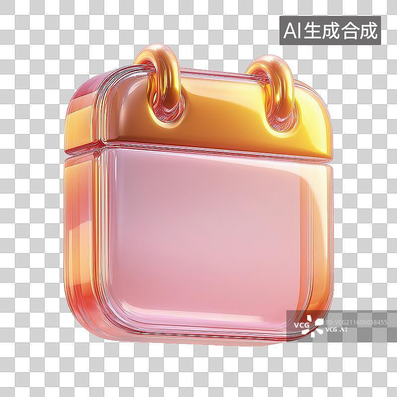 【AI数字艺术】果冻质感日历图标图片素材