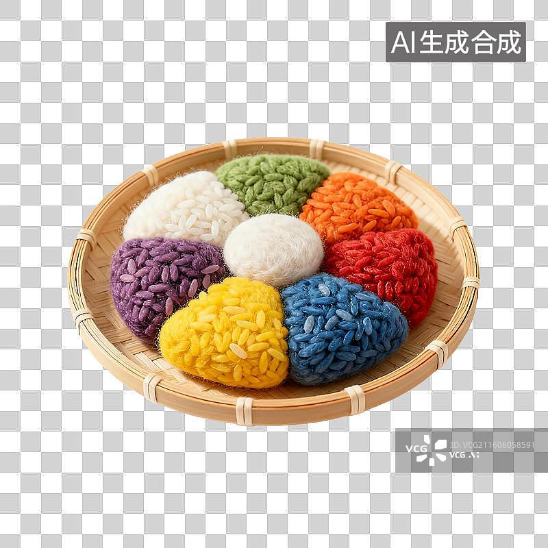 【AI数字艺术】可爱温馨毛毡风格年夜饭美食元素图片素材