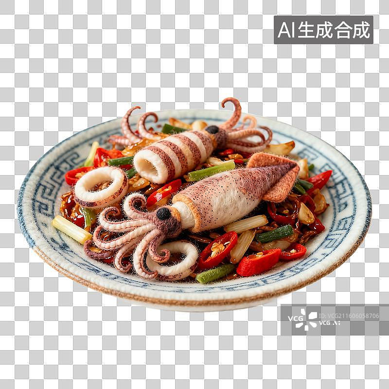 【AI数字艺术】可爱温馨毛毡风格年夜饭美食元素图片素材