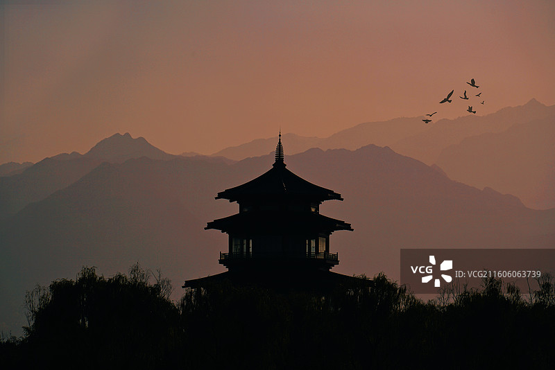 西安鄠邑区渼陂湖文化生态旅游区图片素材