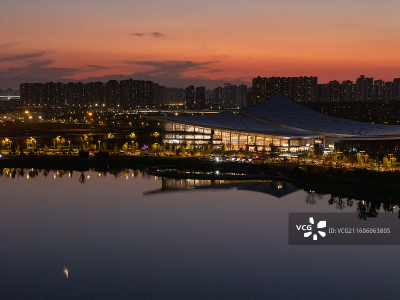 西安浐灞长安书院西安图书馆图片素材