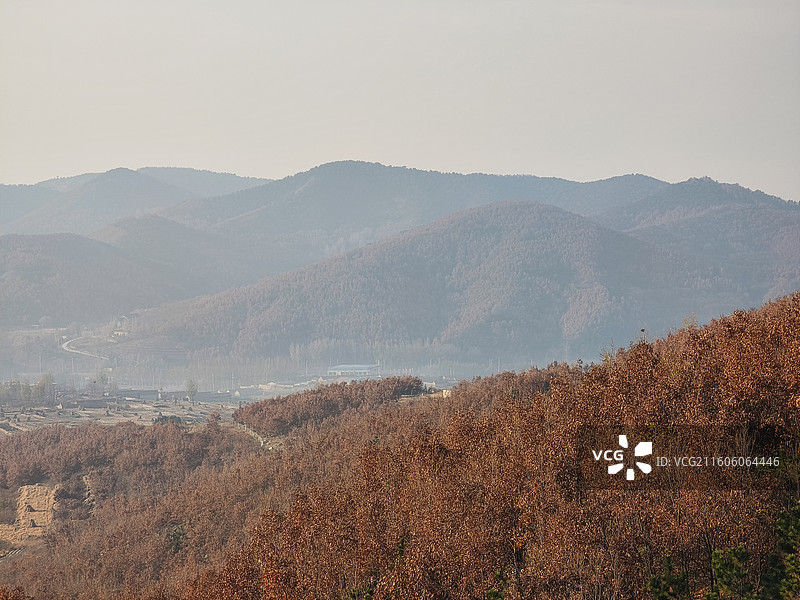 冬天莒县屋楼崮穿越范家沟村东山大环线图片素材