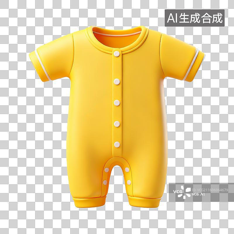 【AI数字艺术】3D立体轻拟物连体衣插画母婴亲子主题免抠元素图片素材