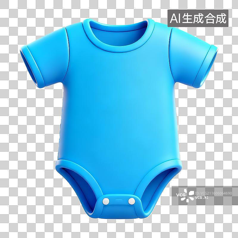 【AI数字艺术】3D立体轻拟物连体衣插画母婴亲子主题免抠元素图片素材