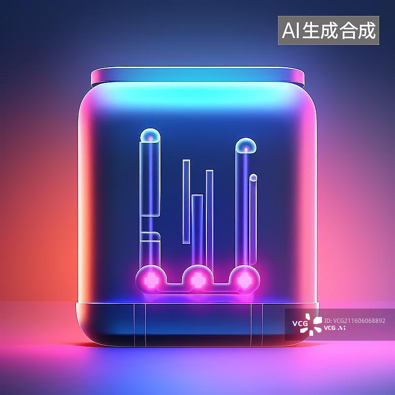 【AI数字艺术】锂电池储能概念科技背景图片素材