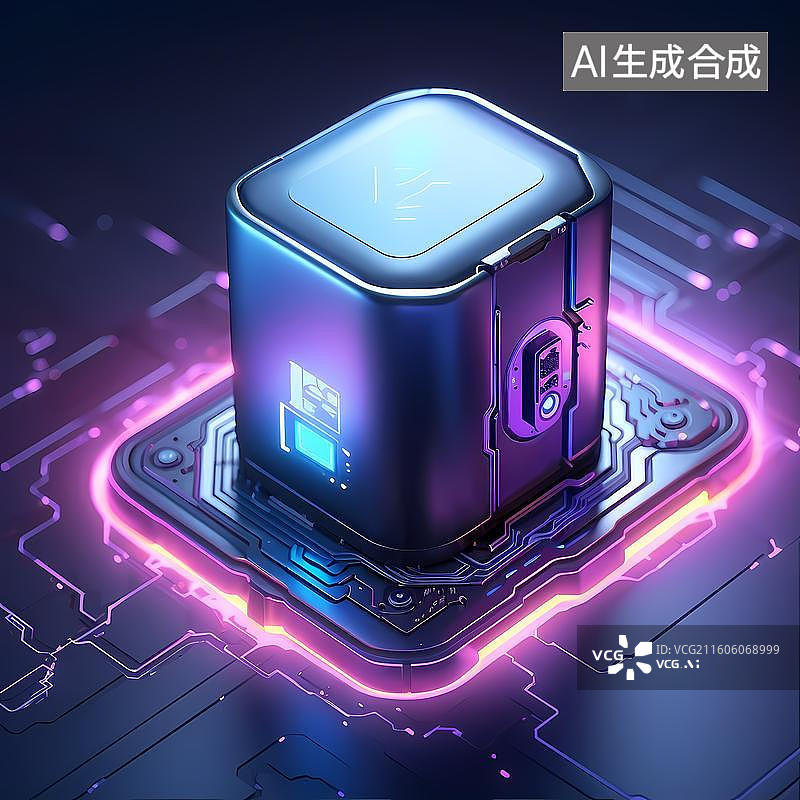 【AI数字艺术】锂电池储能概念科技背景图片素材