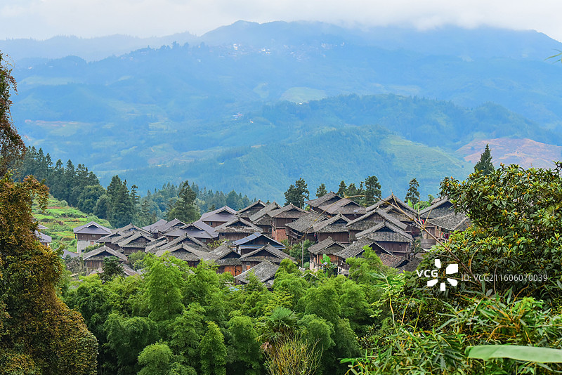 贵州岜沙苗寨图片素材