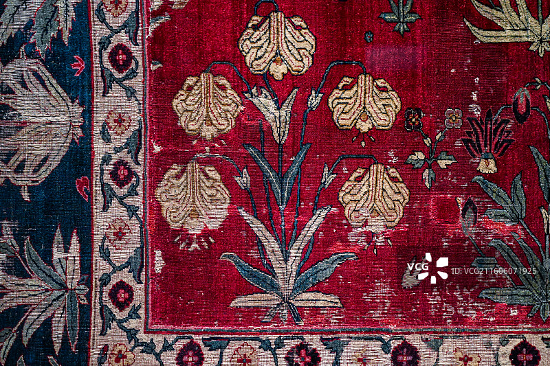 香港故宫文化博物馆展出的丝绸品文物图片素材