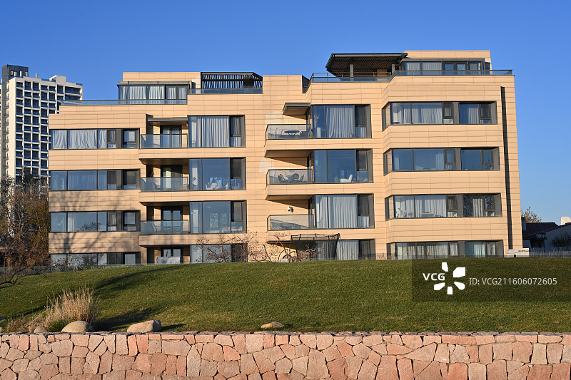 秦皇岛昌黎县阿那亚的各类洋房别墅建筑图片素材