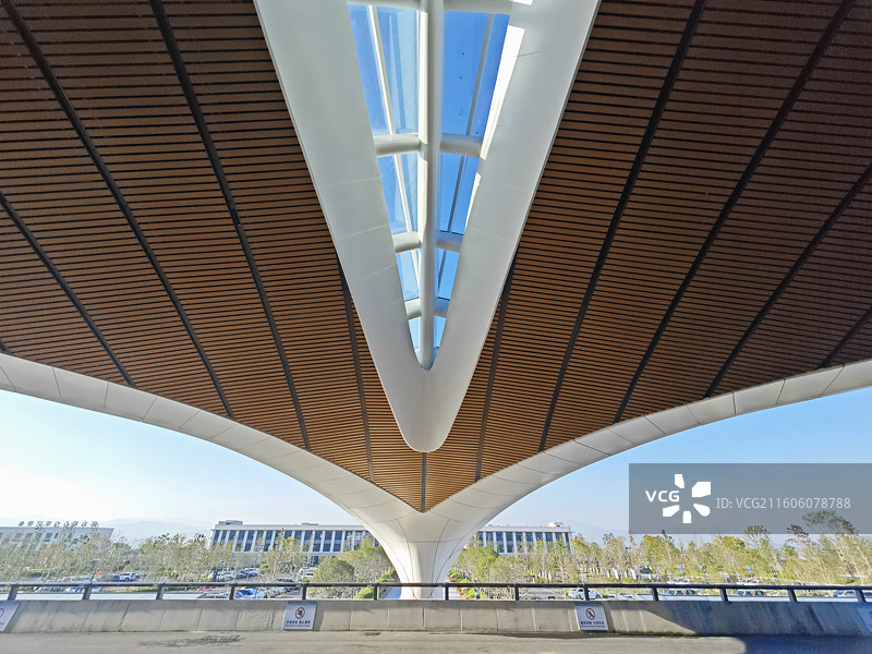 丽水机场建筑建设白色现代时尚木色室内装修图片素材