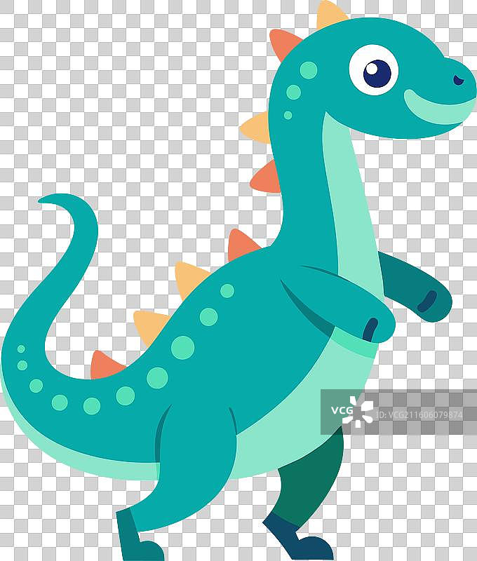 可爱的梁龙在跳舞图片素材