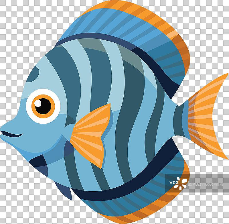 可爱的卡通神仙鱼图片素材