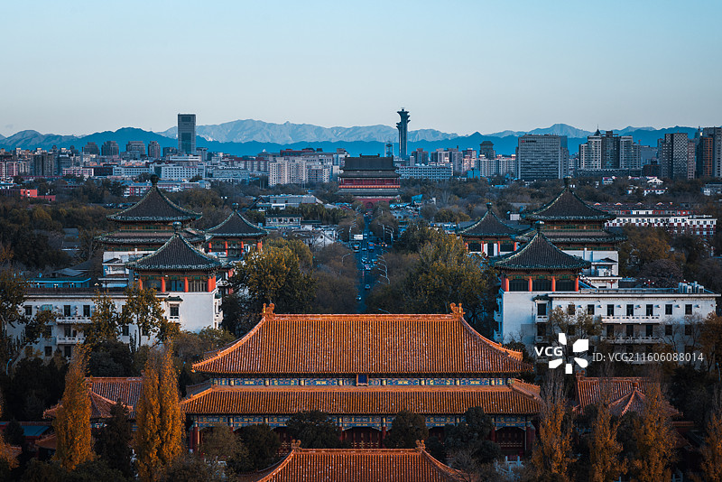 北京中轴线上的建筑图片素材