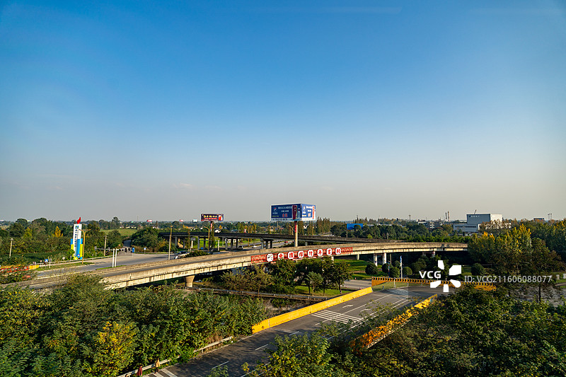 四川绵竹高新区城市道路风光图片素材