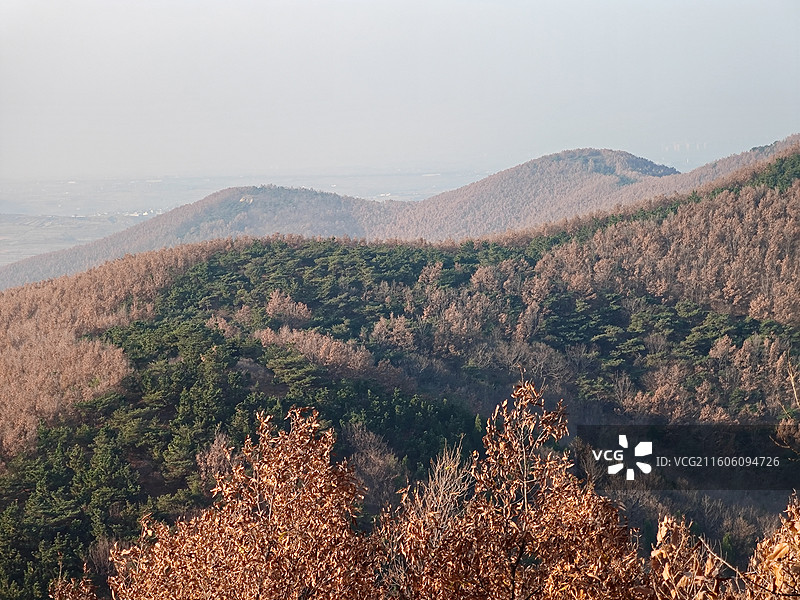 冬天莒县屋楼崮穿越范家沟村东山大环线图片素材
