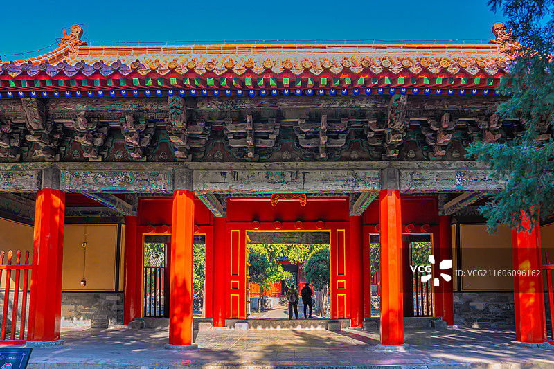 曲阜孔庙 同文门 古建筑 世界文化遗产图片素材