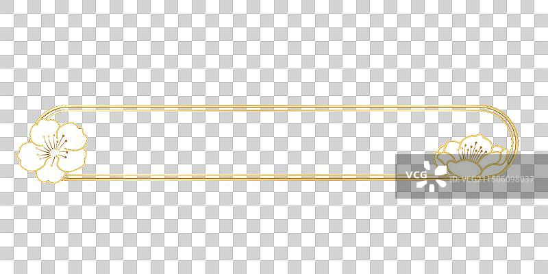 传统国风金色梅花边框图片素材