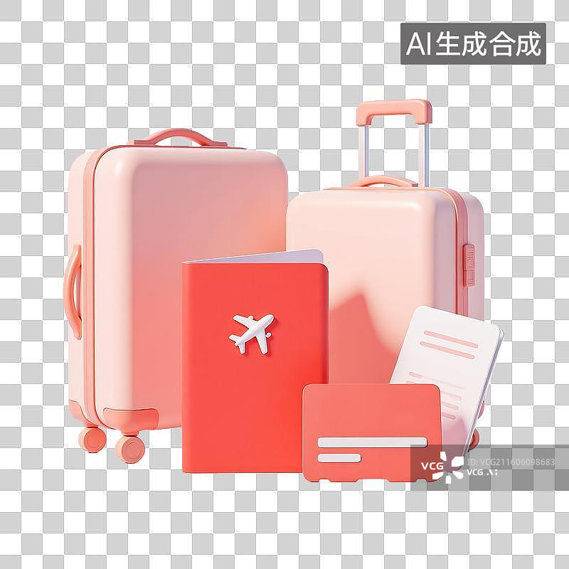 【AI数字艺术】3d轻拟物质感金融理财旅游基金元素图片素材