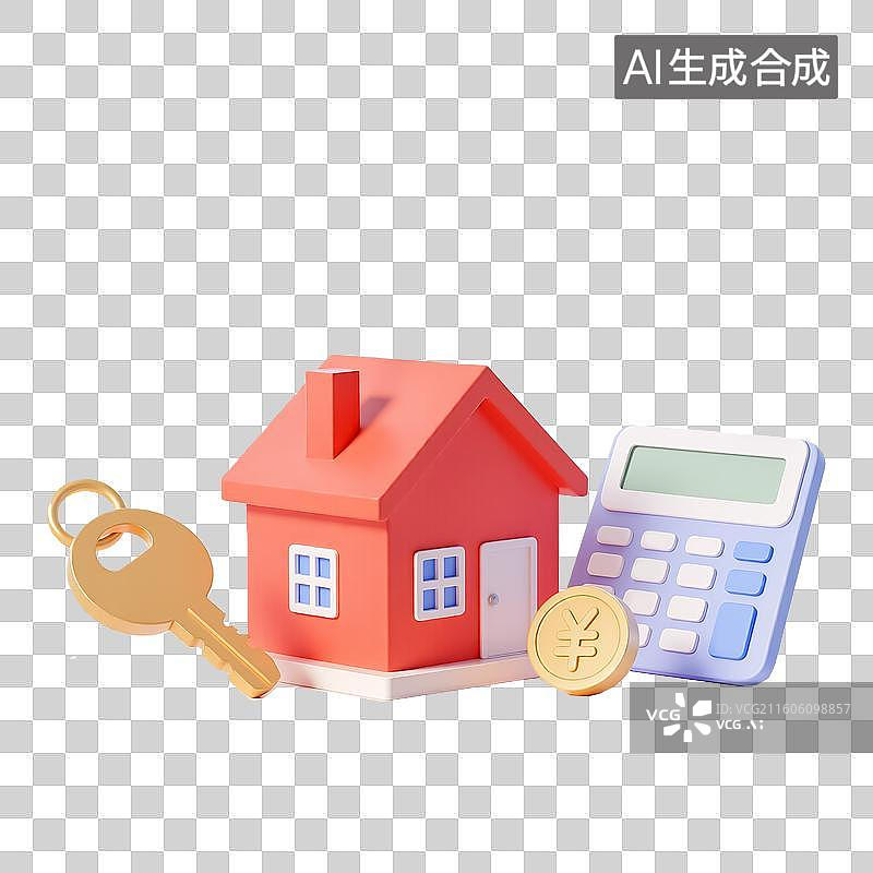 【AI数字艺术】3d轻拟物质感金融理财计算机元素图片素材