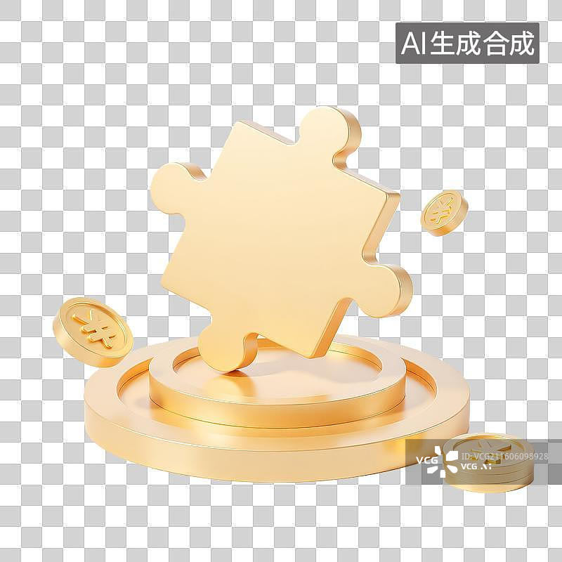 【AI数字艺术】3d轻拟物质感金融理财拼贴元素图片素材