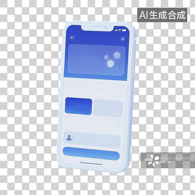 【AI数字艺术】3d轻拟物质感金融理财手机数据图表元素图片素材