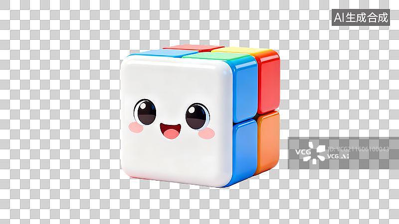 【AI数字艺术】可爱表情魔方玩具图片素材