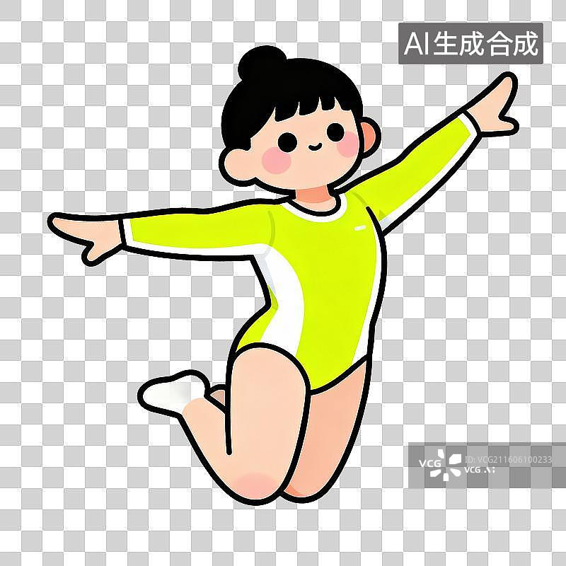 【AI数字艺术】体操运动员-运动健身图片素材