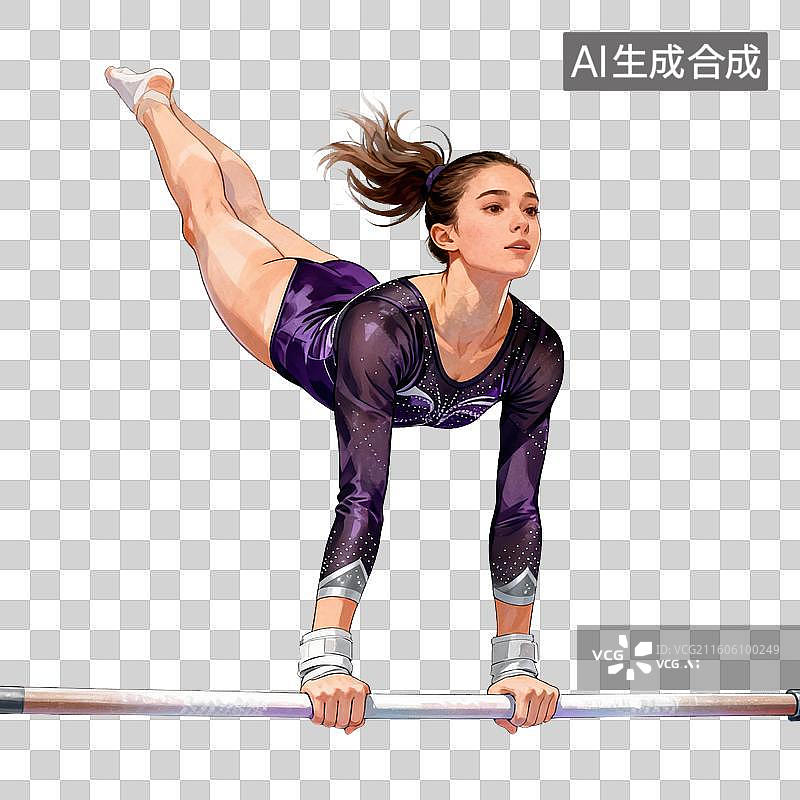 【AI数字艺术】体操运动员-运动健身图片素材