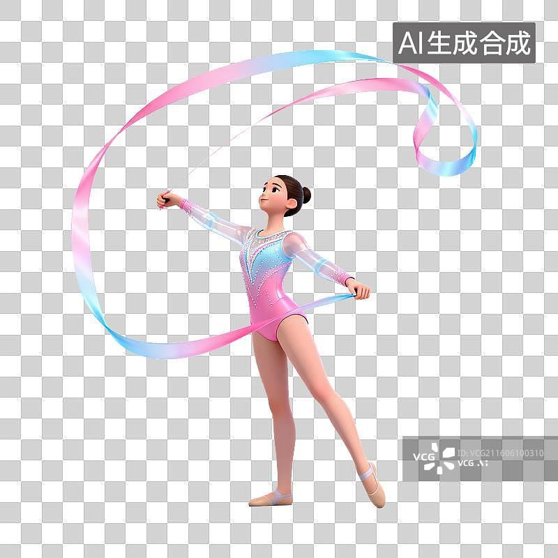 【AI数字艺术】体操运动员-运动健身图片素材